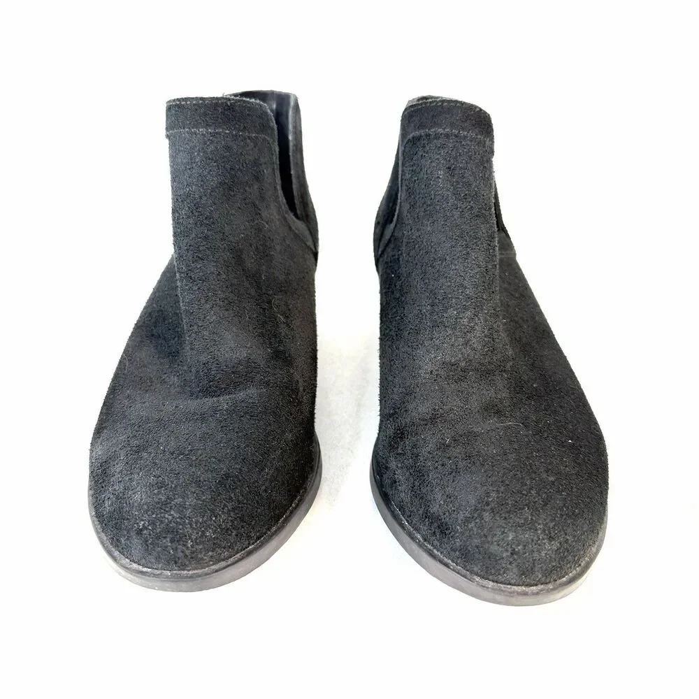 Sorel Lolla Ankle Boot Womens 8.5M Waterproof Black Suede Pull On Short Western